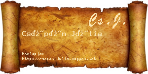 Csépán Júlia névjegykártya