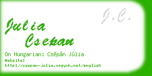 julia csepan business card